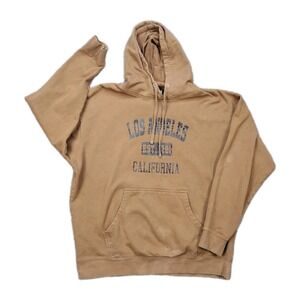 Republic Blues Los Angeles California Hoodie Men's XL Brown LA Hip Hop Sweater